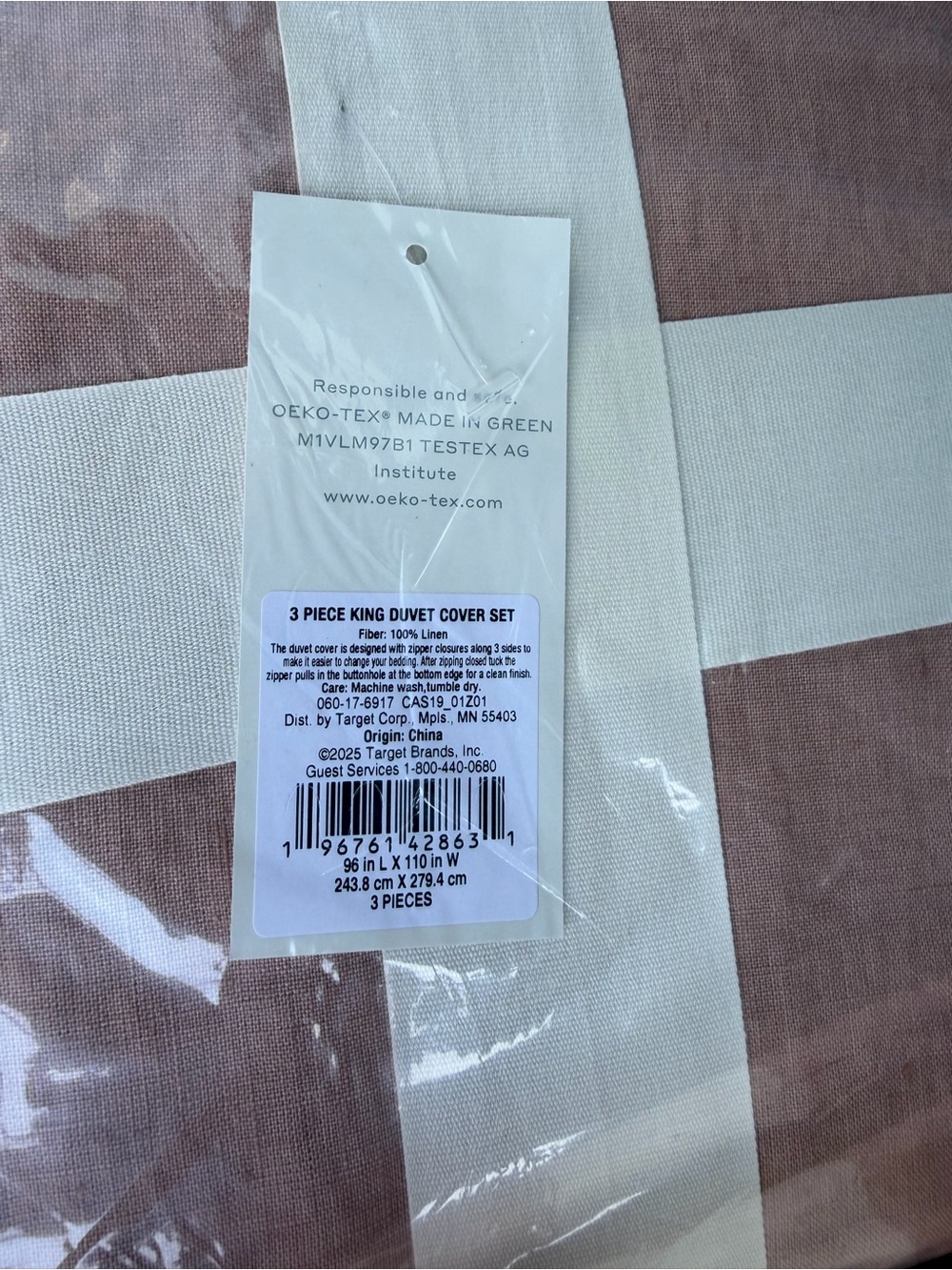 Casaluna 100% Linen Adobe Clay Color Duvet Cover 3 Piece Set - Brand New, King - Picture 4 of 4